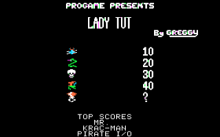 Lady Tut Title Screen